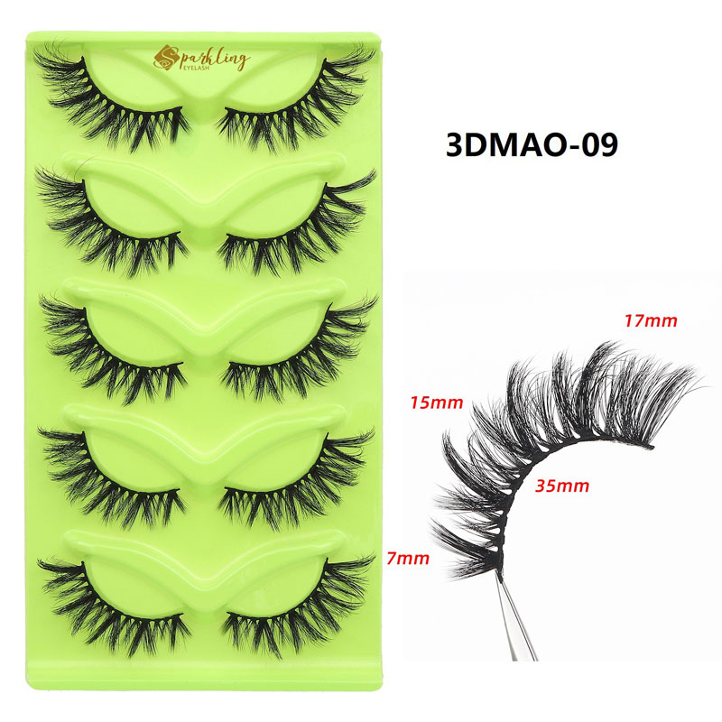 5 جوڑے Wispy Cat Eye Lashes