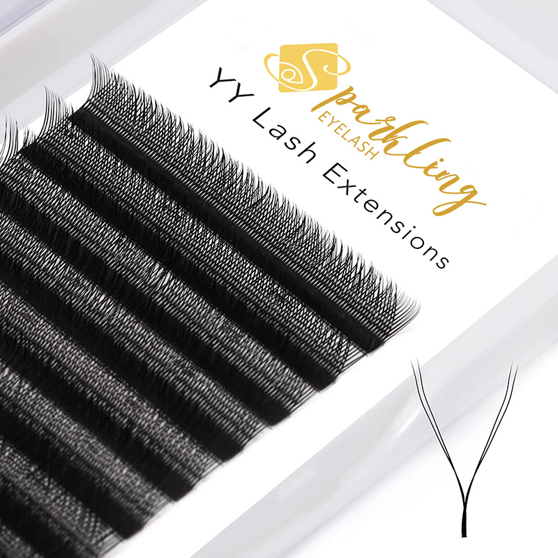 YY شیپڈ لیشز ایکسٹینشنز 2D پری میڈ فینز آئی لیش